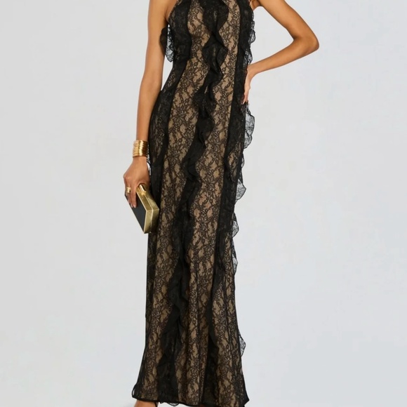 SANS FAFF Lace Evening Dress in Black (NWT) - Picture 5 of 9